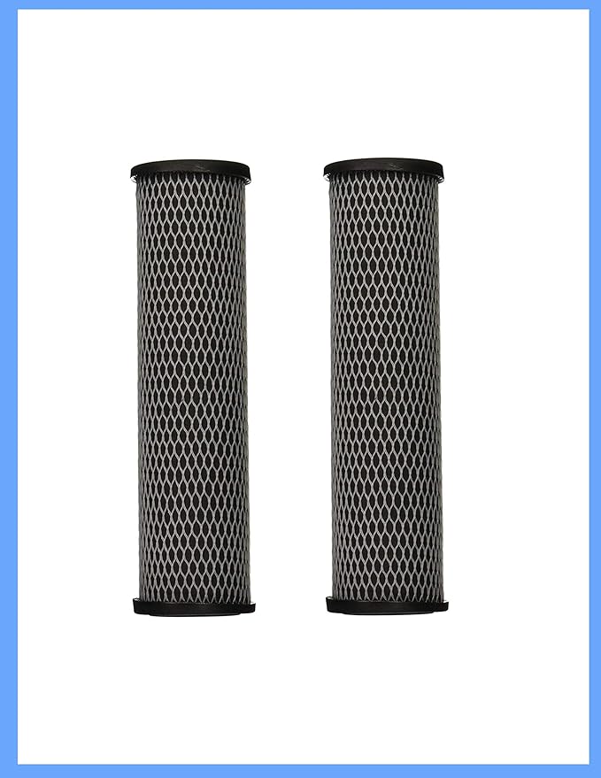 CFS – 2 Pack Carbon Wrapped Water Filter Cartridges Compatible with T01-DS TO1-DS Series C Models – Removes Bad Taste and Odor – Whole House Replacement Under Sink Water Filter Cartridge – 5 Micron