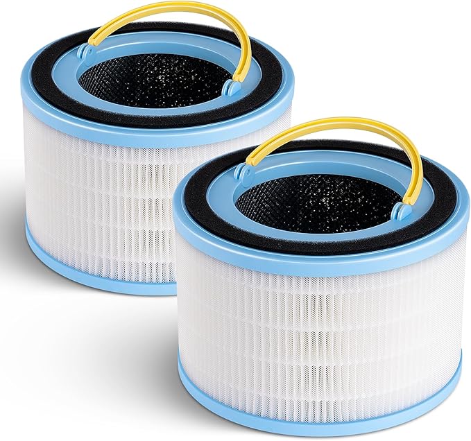 Leemone Sprout Air Purifier Replacement Filter Compatible with LEVOIT Air Purifier for Baby, 3-Layer Filtration HEPA High-Efficiency Activated Carbon, LRF-B851-WNA, 2 Pack