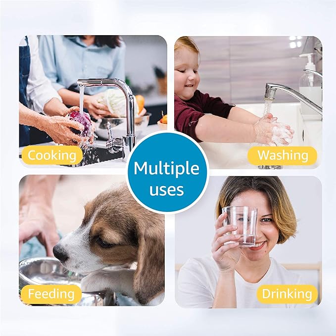 AQUA CREST 5KDC Under Sink Water Filtration System, Direct Connect Under Sink Water Filter, Reduces PFAS, PFOA/PFOS, Chlorine, NSF/ANSI Tested 5K Gallons Ultra High Capacity