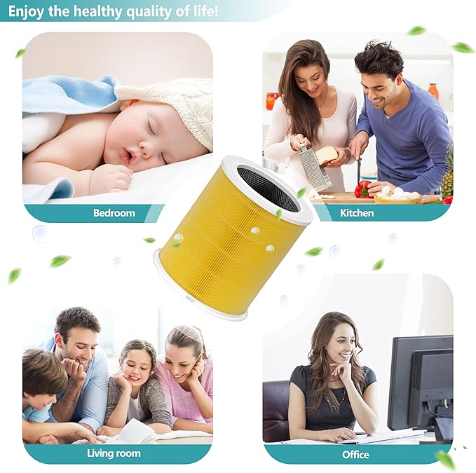 2-Pack AP401 Pets Allergy Replacement Air Filter, Compatible with Dayette AP401 AP402 Air Purifier and JOWSET AP402 AP403 Air Purifier, Designed for Pets Odors