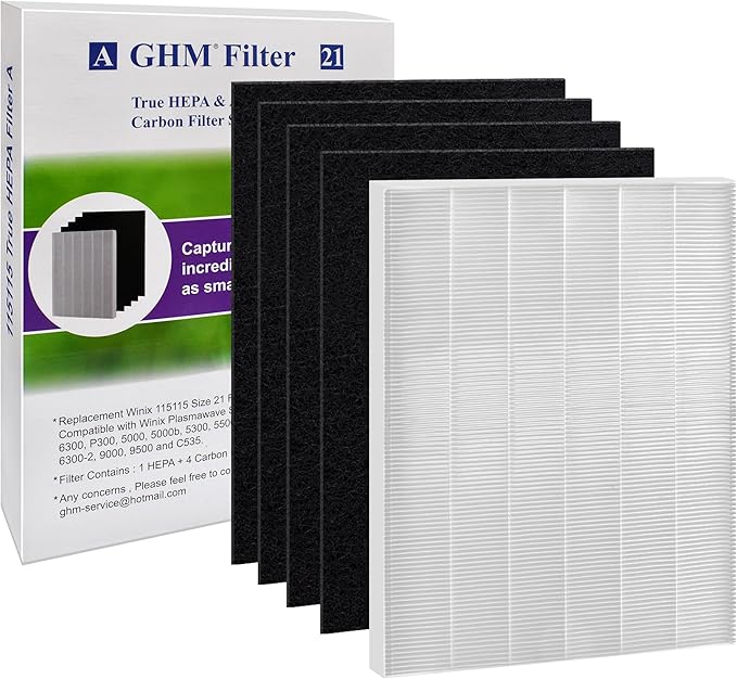 FilledwithLove Winix Air Purifier Replacement Filter, Compatible With Models 5300 6300 5300-2 6300-2 P300 C535, Size 21