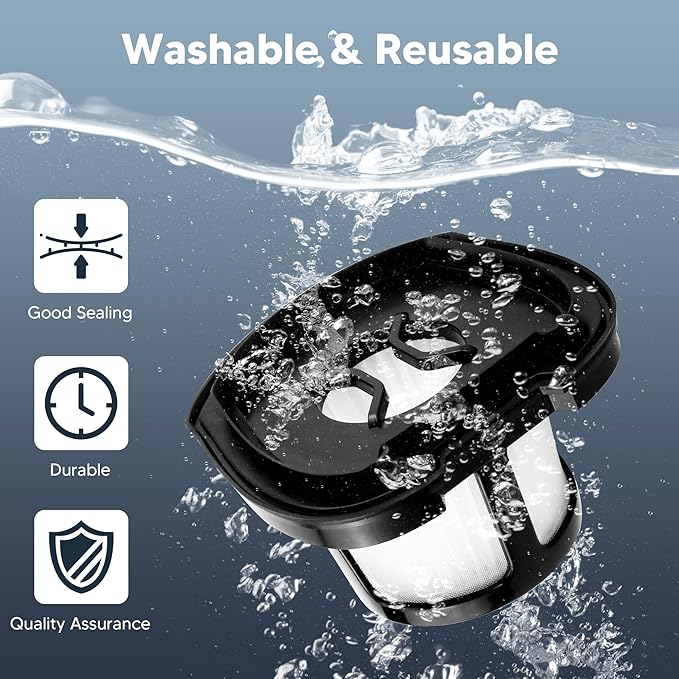 2284W 2390A Vacuum Filter Replacement for Bissell Pet Hair Eraser Filter Hand Vacuum 2390 2389 2579, Compared to Part # 1614212 1614203 1614204 (4 Mesh Filter and 8 Foam Filter)