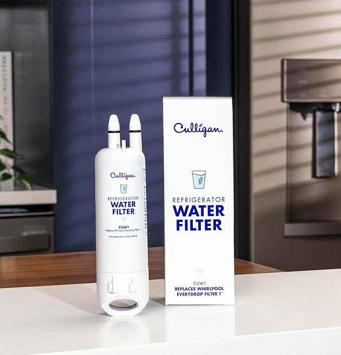 Culligan CUW1 Refrigerator Water Filter Replacement for Whirlpool Water Filter 1 (EDR1RXD1) Replace Every 6 Months Pack of 4