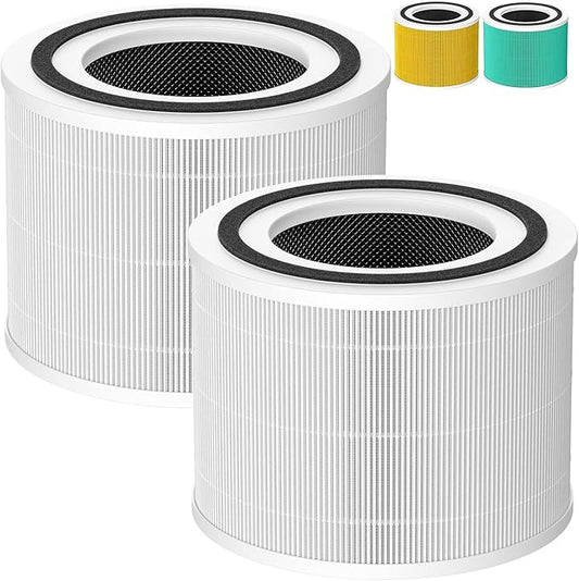 2 Pack 14 True HEPA Replacement Filter Compatible with Puro 240 Air Purifier, 3-in-1 True HEPA Filter Replacement with HP-14 Activated Carbon Filter