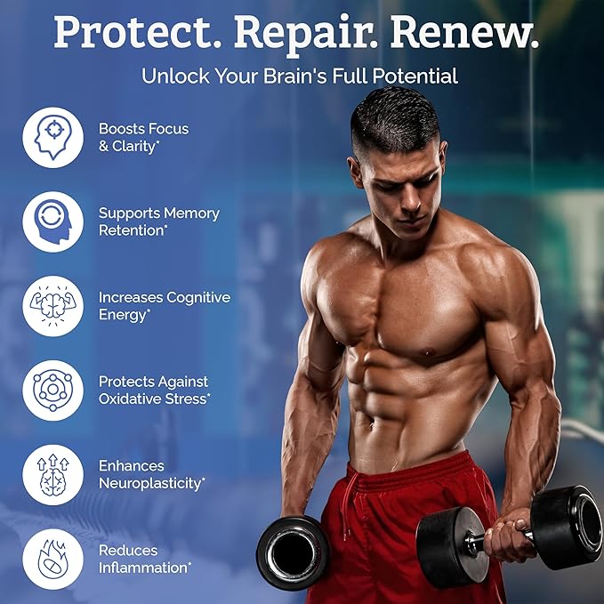 Everyday Full Focus - 8 Super Antioxidants for Cognitive Support (Omega-3 DHA, Phosphatidylcholine & Phosphatidylserine) & utilizes VESIsorb® (60 ct)