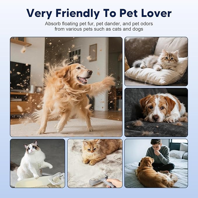 4 Pack Kilo True HEPA Pet Care Filter Replacement Compatible with Afloia Kilo, KILOPLUS, KILOPRO, MIRO, MIRO PRO and MORENTO MR-Kilo, Kalo Air Purifier, 360° 3-Stage Filtration, Green