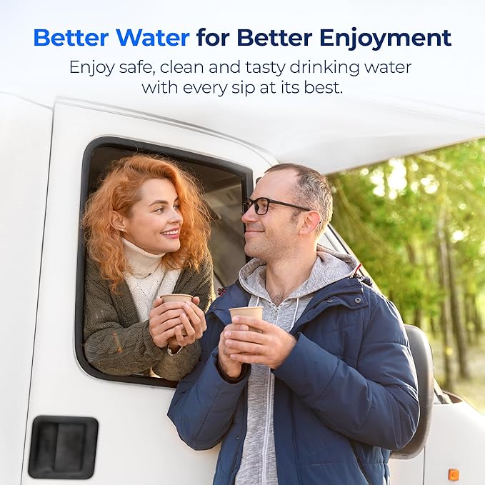 Waterdrop RV/Marine Water Filter, Camper Water Filter, NSF Certified, Garden Hose Filter, Greatly Reduces Chlorine, Bad Taste, Odor, 2 Pack