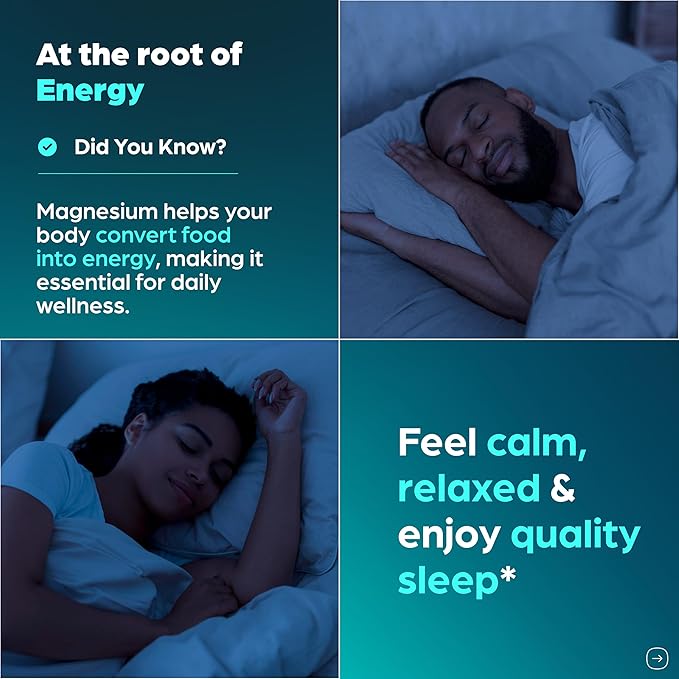 Sandhu's Magnesium Glycinate 400mg Capsules with Quercetin | Quality Sleep, Relaxation, Muscle Health & Immune Support | 120 Count (Pack of 3) | Easy to Swallow | for Women and Men