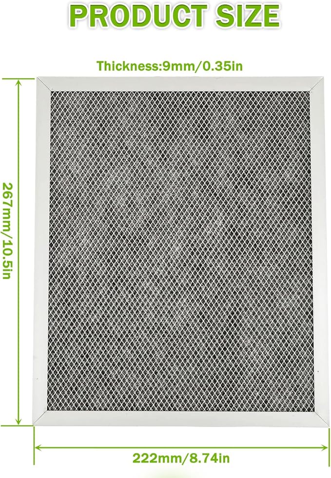 97007696 97005687 Range Hood Filter Replacement Charcoal Carbon Filter Mesh Hood Grease Filter Fit for Broan Nutone 41F(1 Pack)