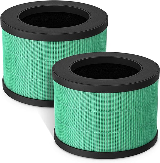 Fil-fresh 2-Pack MK01 & MK06 Replacement Filter, Compatible with AROEVE MK01 & MK06, ToLife TZ-K1, Kloudi DH-JH01 Air Purifier, 4-in-1 H13 True HEPA & Activated Carbon, Pet Dander Version