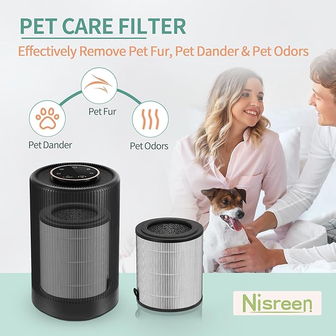 JF 100 Replacement Filter Compatible with Jafanda Air P Puri-fier Filter JF100, 3-Stage Filtration with High-Efficiency Carbon, Compare to Part# JF100-RF, 2-Pack