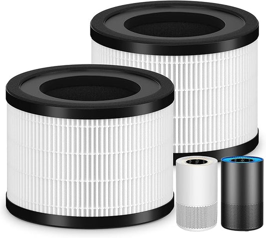2 Packs AP-S0610L Replacement Filter Compatible with Mooka AP-S0610L Air Cleaner Purifier, 3-Stage Filtration System