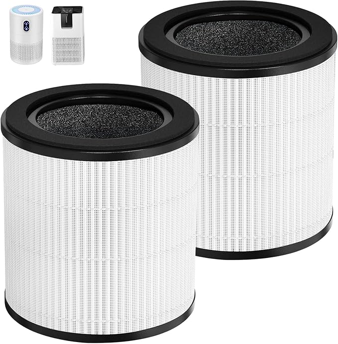 B-D02L Replacement Filter,Compatible with MOOKA B-D02L/M05 Air Purifier,Also fits VEWIOR B-D02U&KOIOS B-D02L Air Purifier,H13 True Filter for MOOKA Air Purifier Replacement Filter B-D02L 2-Pack