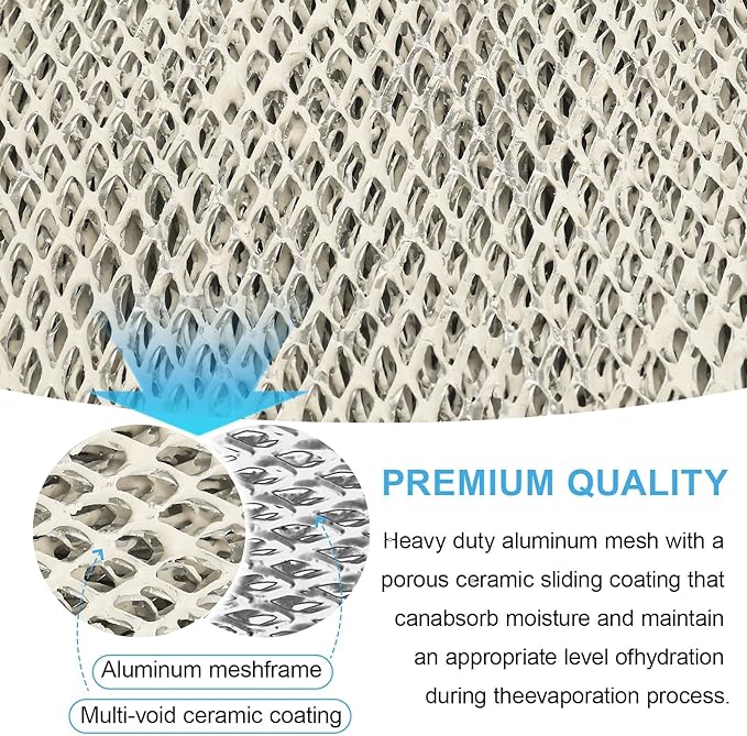 2-Pack 35 Water Panel Humidifier Replacement Filter, Aluminum Mesh Compatible with Aprilaire Whole-House Humidifier Models 600, 700, 760, 560, 350, 360, 365, 368, 369, 560A