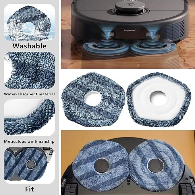 Yivy 29 Pack Accessories Kit Replacement Parts Compatible with Eufy X10 Pro Omni Robotic Vacuum Cleaner,2 Main Brushes,6 Sweeping Brushes,4 HEPA Filters,6 Vacuum Bags,8 Mop Pads,etc.