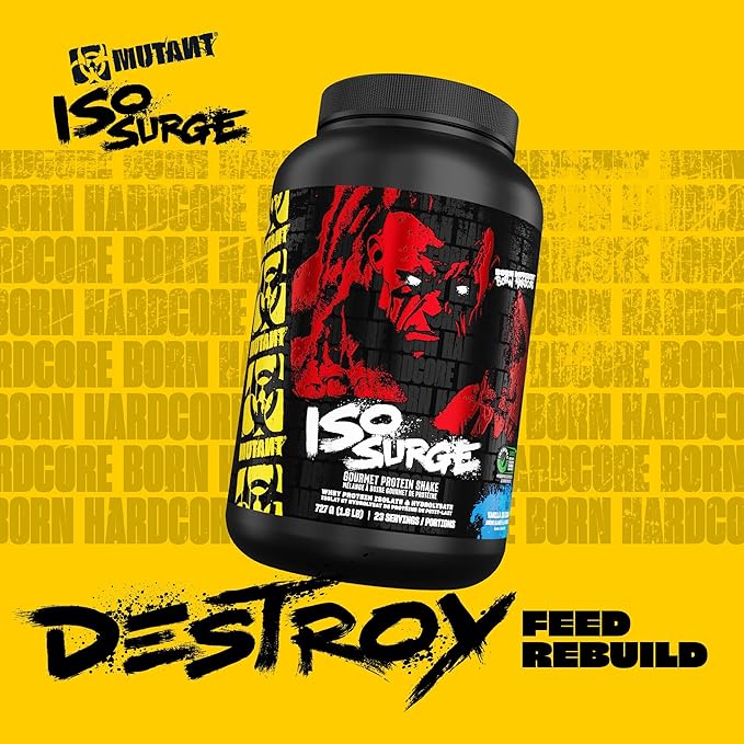 Mutant ISO Surge Whey Protein Powder Acts Fast to Help Recover, Build Muscle, Bulk and Strength, 1.6 lb - Chocolate Fudge Brownie