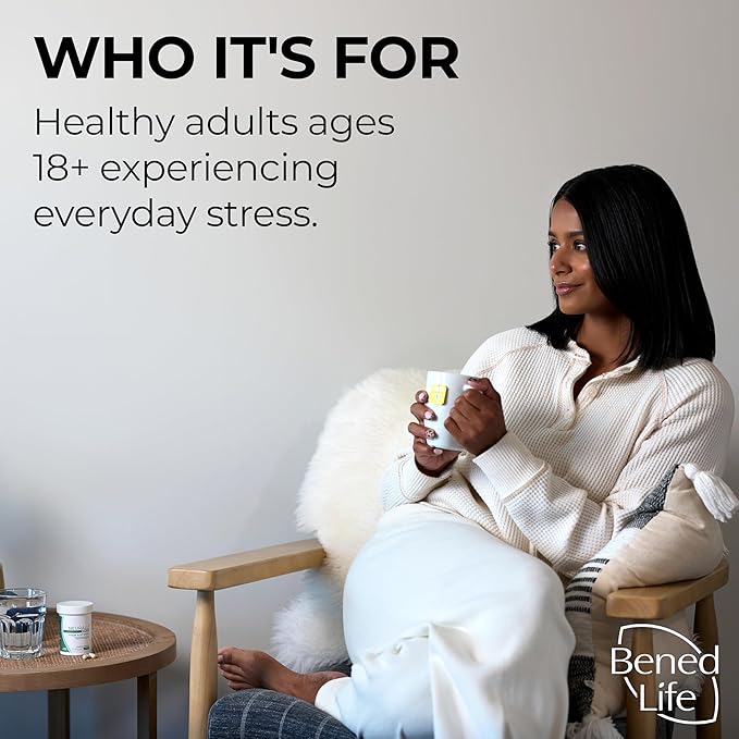 Bened Life Neuralli Mood with PS128 for Stress Relief & Recovery via The Gut-Brain Axis (90-Day Supply), Ages 18+ - 3 Bottles (180 Capsules)