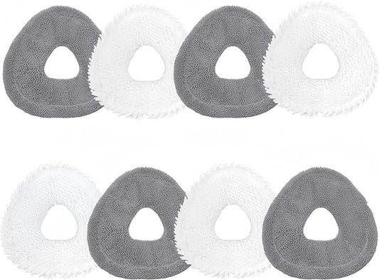 8 Pack Replacement Mop Pads Compatible with Narwal Freo X Z Ultra Z10 Freo Pro J3 J4 YJCC012 YJCC015 Microfiber Resuable Mop Cloth Robot Vacuum Cleaner Accessories, White and Grey