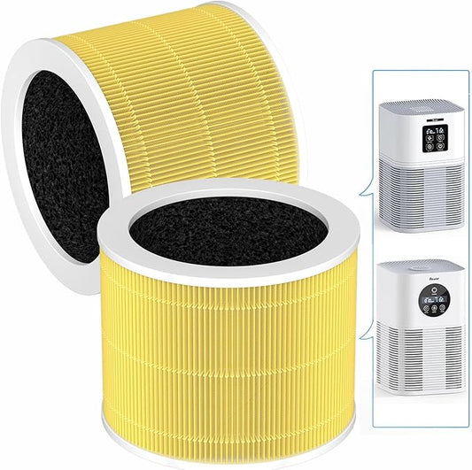 A1 A1W Air Purifier Filter Replacement Fit for VEWIOR HQSC-50 HQKJ-80, AMEIFU AP01W, KOIOS HQKJ-50 Air Purifier, A1 3-in-1 H13 HEPA Air Cleaner Filter