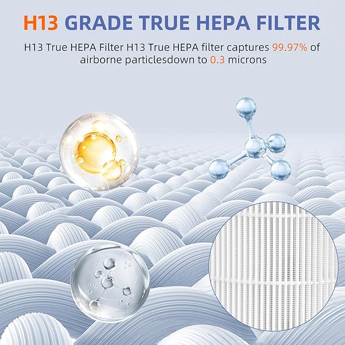 12020 HEPA Replacement Filter for Clorox Tabletop Room Air Purifier 11020 & 11021,2-in-1 H13 True HEPA High-Efficiency Filter,2 Pack