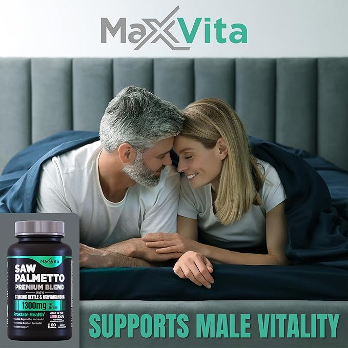 Prostate Premium - Saw Palmetto for Men, Stinging Nettle, Ashwagandha, Lycopene, Bladder & Urinary Relief, Prostate Supplement for Men, 60ct