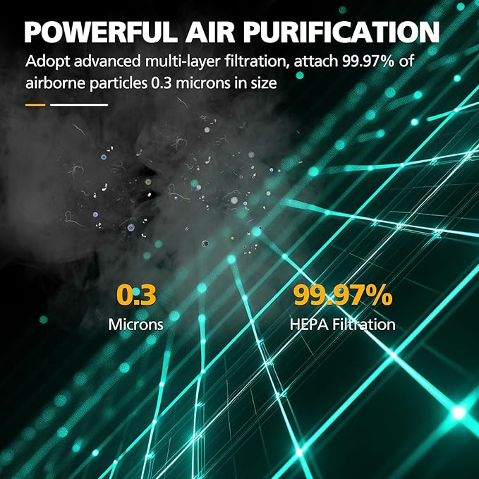 2 Pack Upgraded TP01 Filter HEPA Filter Replacement Compatible with Dyson Tower Purifier Pure Cool Link TP01, TP02, TP03, AM11, BP01 Models, Compare to Part 968126-03, Black