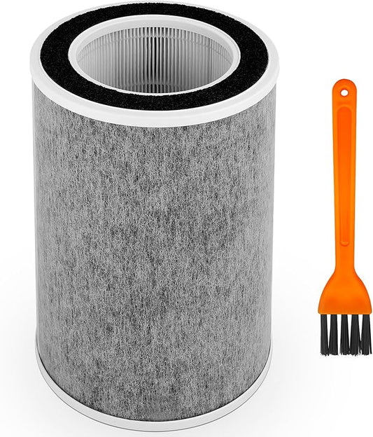 for Shark HP201 HP202 Clean Sense MAX Replacement Filter, Compatible with HP200 HP301 HP302 HC500 HC501 UA205 AP1000 True HEPA Filters,Compare Part HE2FKBASMB HE2FKBAS HE2FKPET HE2FKPRO,1 Pack Gray