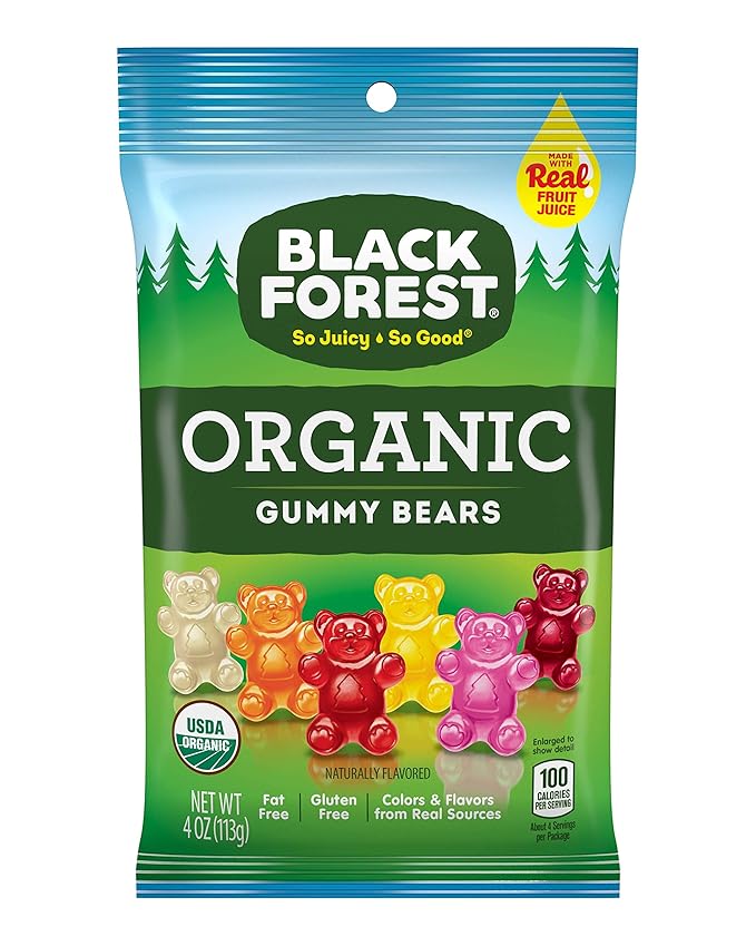 Black Forest Organic Gummy Bears, 4 Ounce