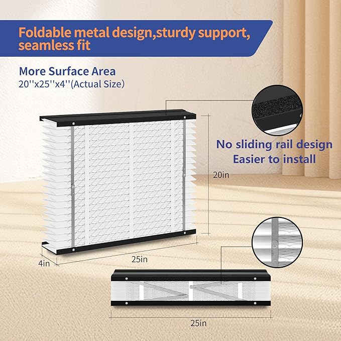 2-Pack 213 Filter Replacement Compatible with AprilAire 213 Whole House Air Purifiers Models,1210,1620,2210,2216,3210,4200,MERV 13 Furnace Filter Replacement,fit for 20x25x4 Furnace