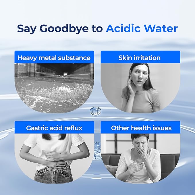 Waterdrop WD-F19C-AL Alkaline Refrigerator Water Filter, Enhances pH, Replacement for GE® RPWFE®, RPWF (Built-in CHIP) Refrigerator Water Filter, Compatible with GFE28GYNFS, GFE28GELDS