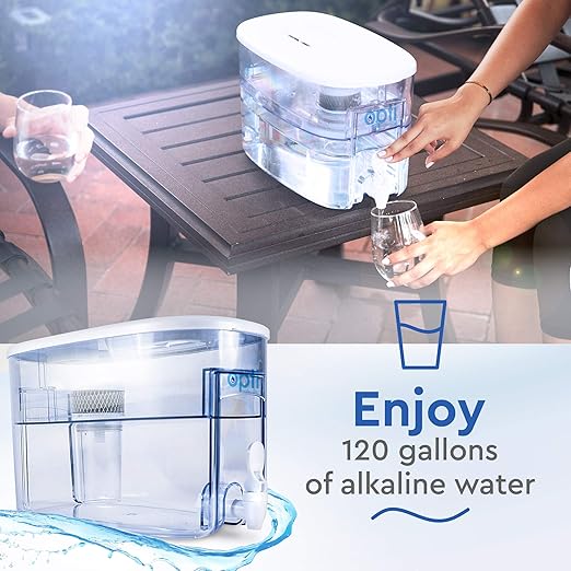 Alkaline Water Filter Pitcher OPTI Chill Refrigerator Filter Purification Water Unit Dispenser Naturally Enhances Alkalinity up to pH-9.0 Removes up to 99.99% of Harmful Contaminants and Free Radicals