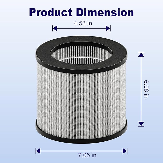 2801 Replacement Filter Compatible with Bissell MyAir Personal Air Purifier 2801, 2780, 2780A, 2780B, 2780P, 27809, Hight Efficiency and Carbon Filter, 4 Pack