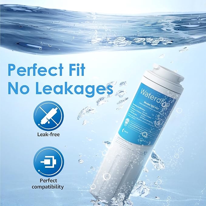 Waterdrop UKF8001 Refrigerator Water Filter 4, Replacement for Whirlpool® EDR4RXD1, EveryDrop® Filter 4, Maytag® UKF8001AXX-750, UKF8001AXX-200, 46-9006, Puriclean II, WF-UKF8001, WD-F07