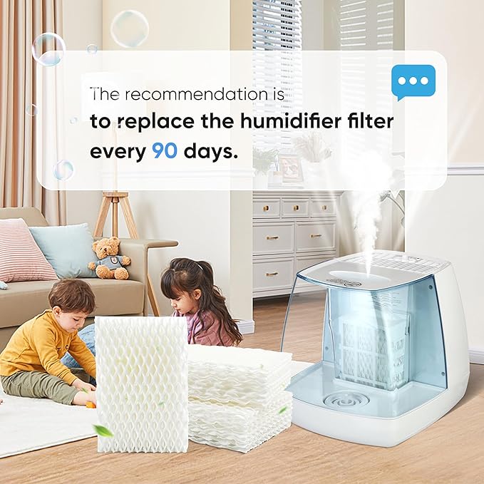 3 Pack Equate Humidifier Filter Replacement for ReliOn WF813 Eqwf813 RCM-832 RCM-832N, ProCare PCWF813 PCWF-813 PCCM-840 PCCM-832N Cool Mist Humidifier Filters