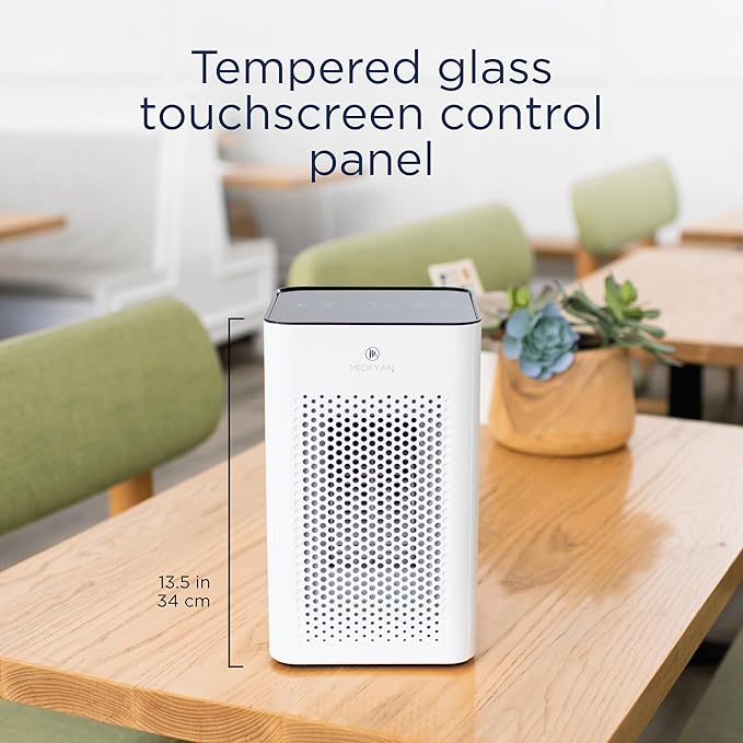 Medify MA-25 Air Purifier with True HEPA H13 Filter | 825 ft² Coverage in 1hr for Allergens, Smoke, Wildfires, Odors, Pollen, Pet Dander | Removal to 0.1 Microns | White, 2-Pack