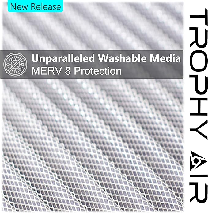 12x24x1 | Trophy Air | Merv 8 | Washable Furnace Filter | Lifetime HVAC & Furnace Air Filter | Washable Electrostatic | High Dust Holding Capacity | Premium Quality Aluminum