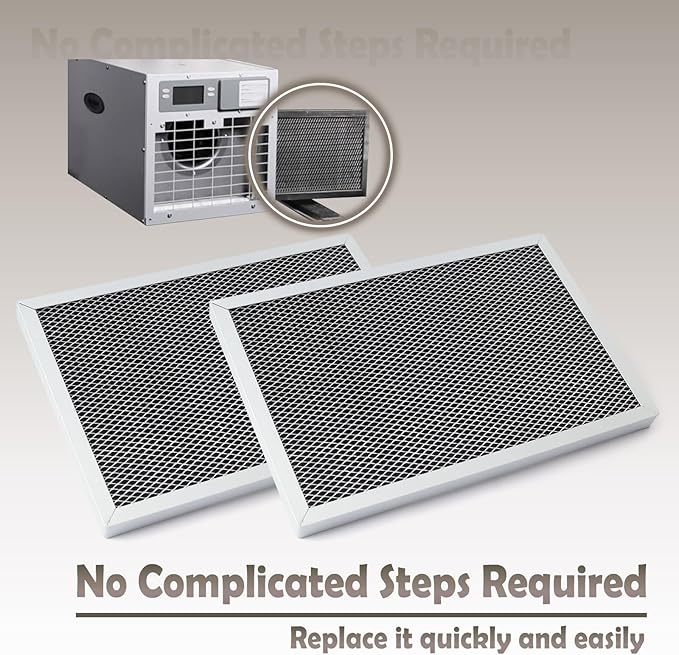 2Pcs 5695 Washable Dehumidifier Filter Compatible with Dehumidifiers MERV 8 Whole-House Models 1820 1820Z E070 E070KZ E070KZM E070N E070T E070Z Replacement Parts 12" L x 8" W x 0.78" TH