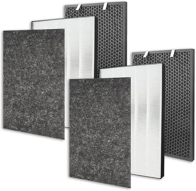 2 Packs Air220 Air320 Replacement Filter Compatible with Bissell Air220 Air320 2768A 2609A Air Purifier - Including Air Filters + Pre-Filters & Activated Carbon Filters - Compare to# 2677 2678 2804