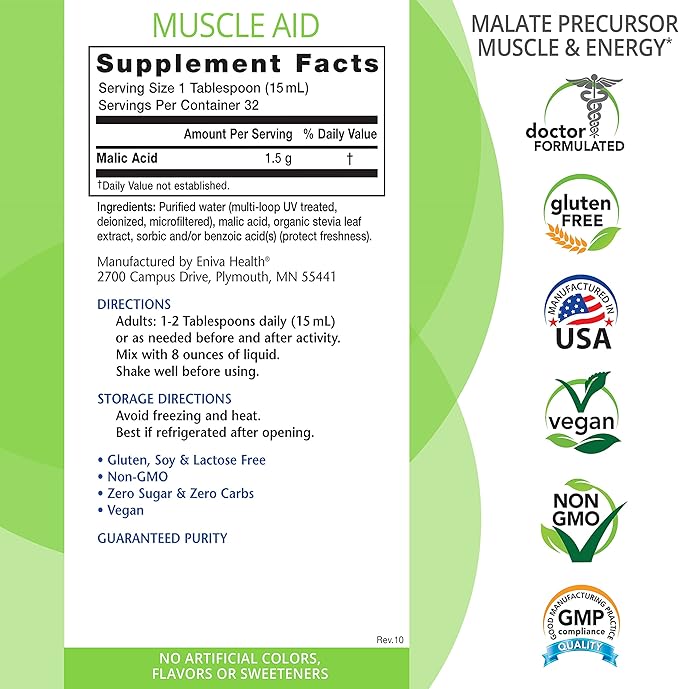 Eniva Muscle Aid Liquid Concentrate with Malic Acid (16 oz)