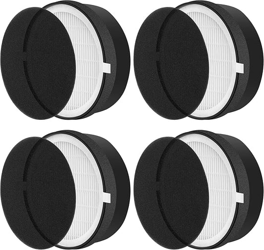 APPLIANCEMATES LV H132 Replacement Filter for LEVOIT LV-H132 Air Purifier, 3-in-1 H13 True HEPA Filter Replacement LV-H132, LV-H132-RF, 4 Pack