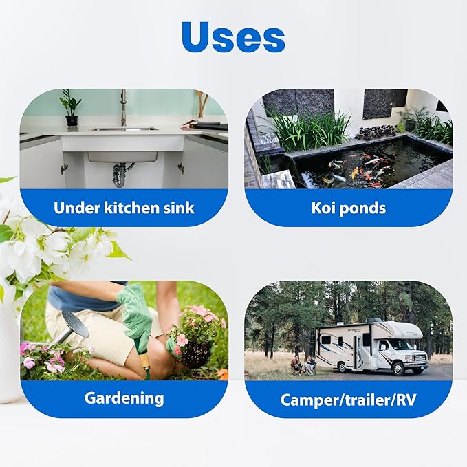 All Purpose Hose Water Filter for Pools, Spas, and RVs | Pack of 3 High Performance Water Filtration System | Filters Up to 40,000 Gallons for Clean and Safe Water Use