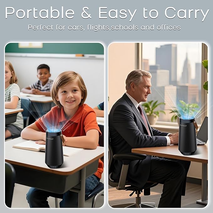 Ozone Machine for Car and Ionic Air Purifier 2-IN-1 to Clean Pet Smell,Smoke Odor, and Dust, Pollen for Home Room, Car and Personal Spaces