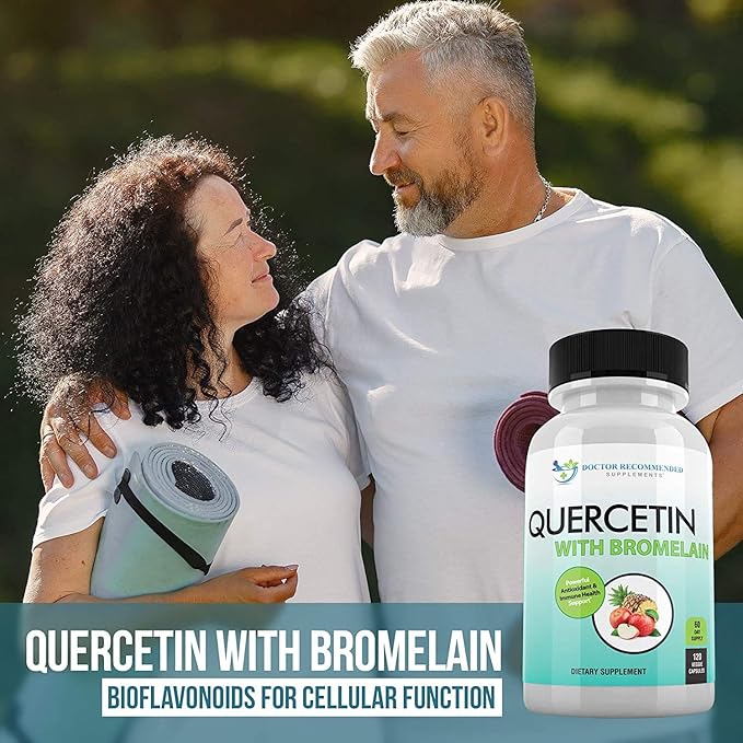 Quercetin 800mg w/Bromelain 165mg Per Serving- 120 Veggie Capsules-Full 60 Day Supply, Vitamin Supplement, Bioflavonoids, Gluten Free, Non-GMO (Pack of 3)