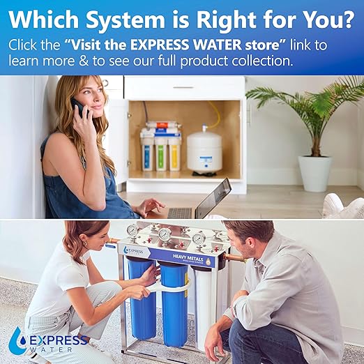 Whole House Water Filter System| IRON & MANGANESE | 3 Stage Water Purifier Whole Home, Top-Tier Iron & Mang. Filter Targets Stains/Color on Glass-Ware, Fixtures, Laundry, Signf. Reduces Lead & Arsenic