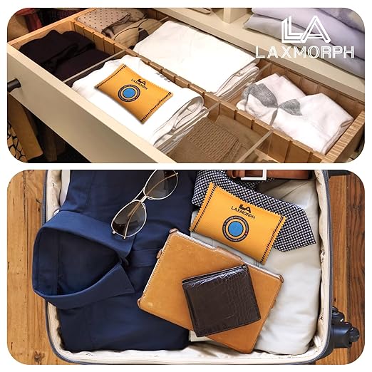 200g Rechargeable Desiccant, Moisture Absorbing Bag Reusable & Absorbs Moisture & Humidity, Rechargeable Dehumidifier Bag for Gun Safe,Cars,Bins,Totes,Food Storage,Clothes,Suitcase (Yellow, 2 Pack)