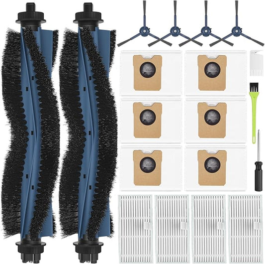 19-Pack Replacement Accessories Kit for eufy Omni C20 Vacuum Cleaner Includes Main Brush, HEPA Filters, Dust Bags, Side Brushes High-Performance Compatible with eufy Robot Vacuum