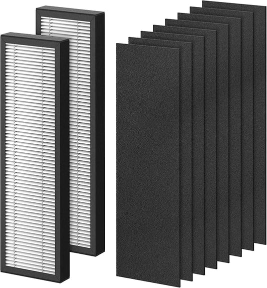 2 Pack FLT4825 Filter B Replacement for FLT4825 Replacement Filter, Compatible with Air Purifier AC4825 AC4300 AC4800 AC4900 AC4850, 2 Filters + 8 Carbon Filters