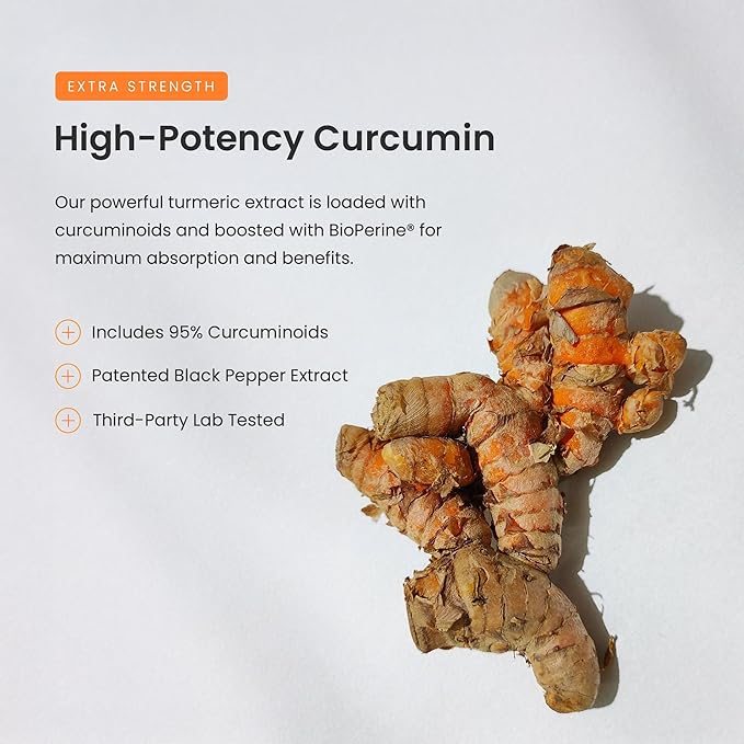 NutraChamps Turmeric Curcumin with Black Pepper Extract 1500mg, 95% Curcuminoids Extra Strength Turmeric Supplement for Joint Health, Brain, Heart & Immune Support, 180 Turmeric Capsules