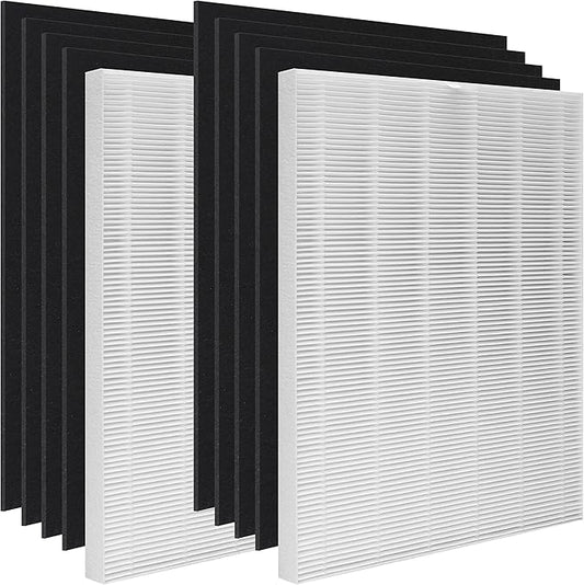 D360 True HEPA Replacement Filter D3 Compatible with Winix D360 Air Purifier, Item Number 1712-0101-02, 2 H13 True HEPA Filters with 8 Carbon Pre-filters