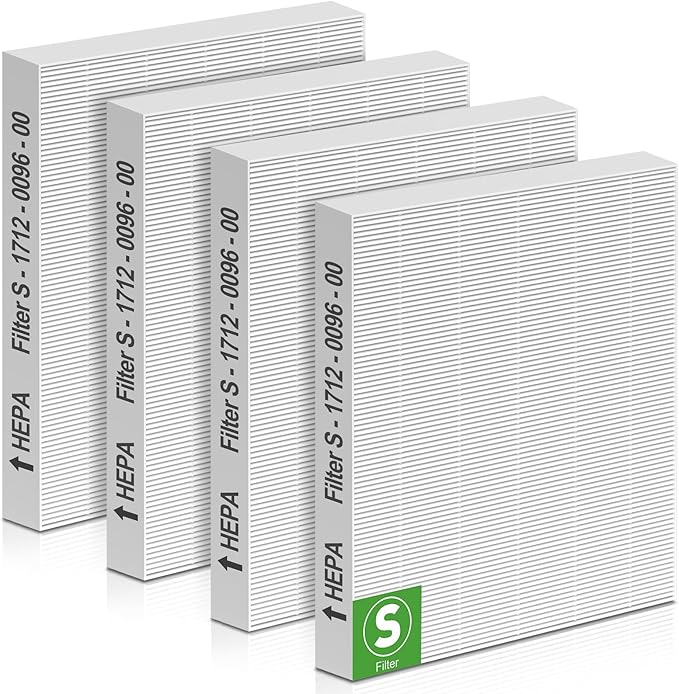 C545 Replacement Filter Compatible with Winix C545 Air Purifier, 4 Pack C545 True HEPA Type S, Part Number 1712-0096-00